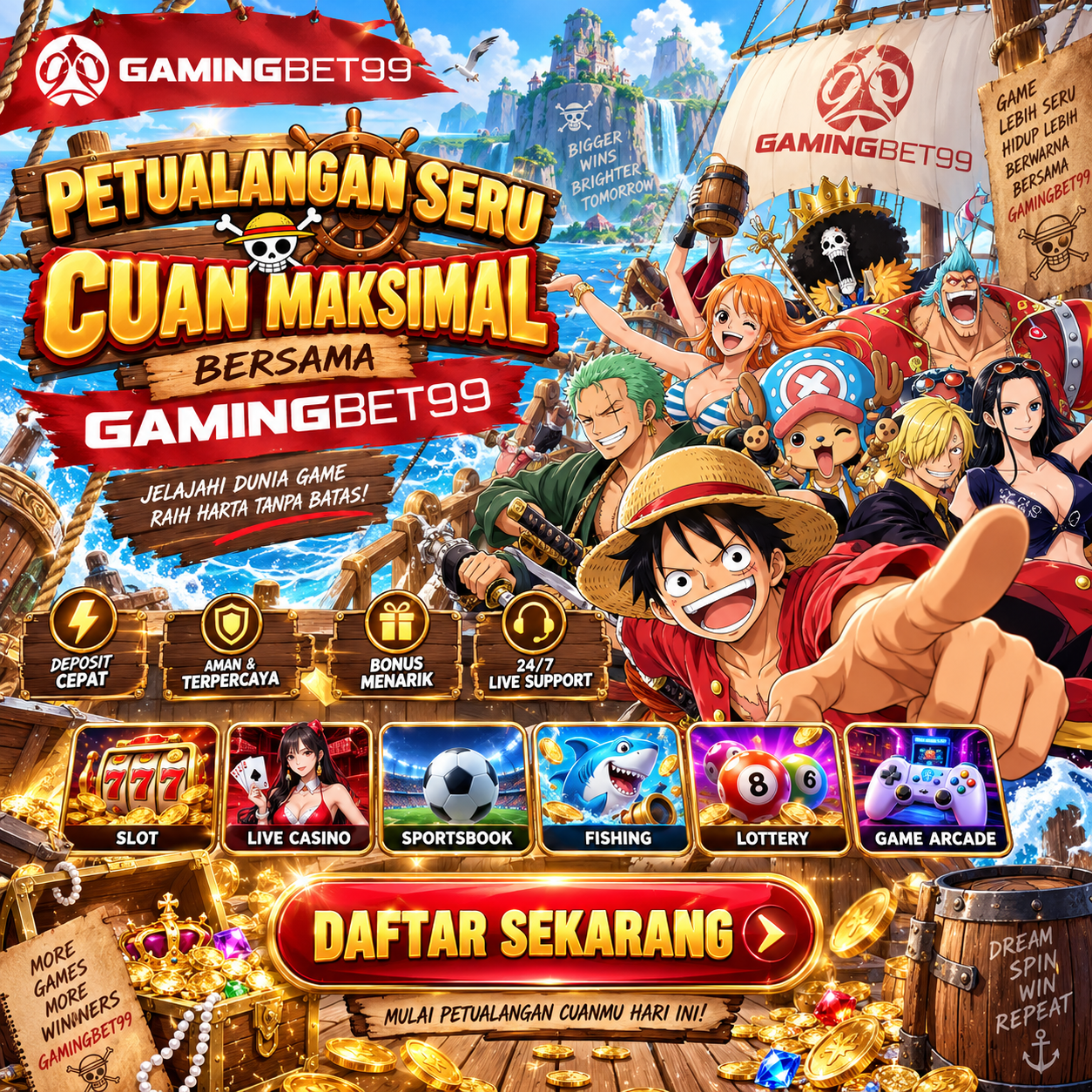 Petualangan GAMINGBET99 dengan kapal bajak laut dan harta karun